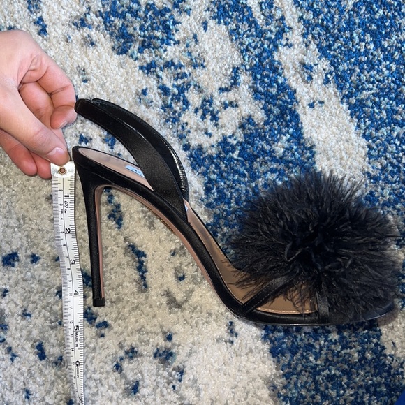 ❌SOLD❌ AQUAZZURA 40
Black Boudoir Feather-Trim Sandals - Picture 11 of 11